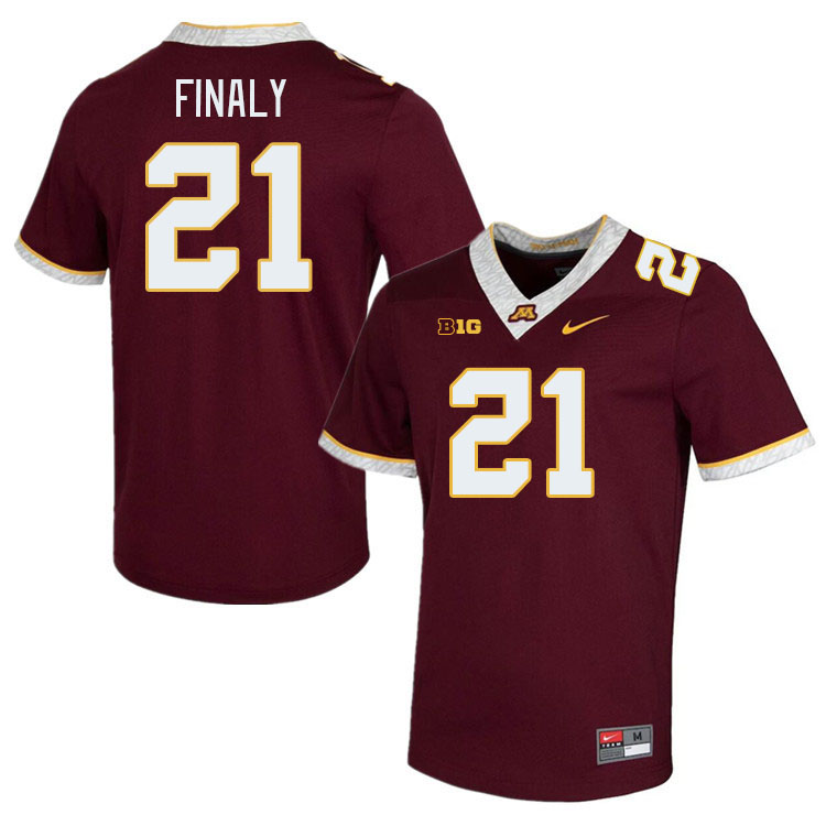 Men #21 Jeremiah Finaly Minnesota Golden Gophers College Football Jerseys Stitched-Maroon